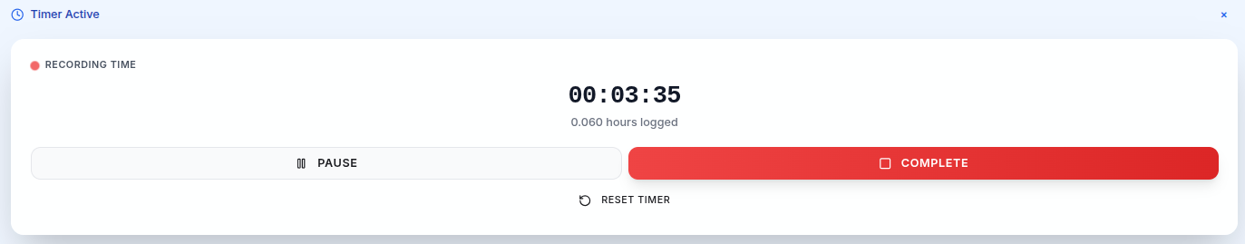 Stopwatch interface preview
